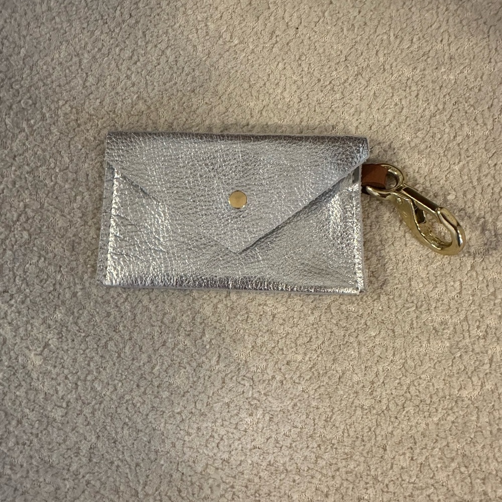 PARKER THATCH Envelope cardholder with pouch-silver